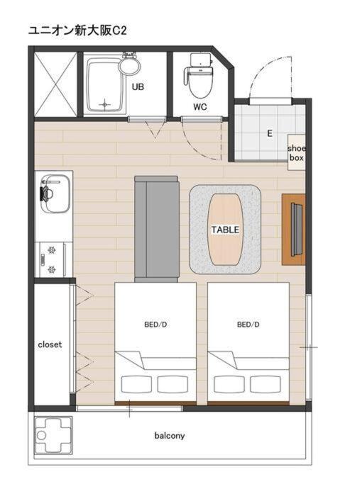 C2 Guest House ユニオン新大阪 リーズナブルで長期滞在に最適 Bagian luar foto